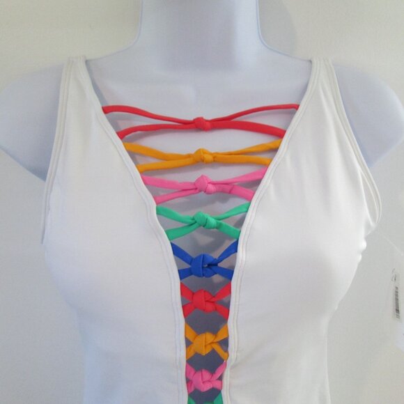 Bleu by Rod Beattie Women's Core-Lace-Down Mio One-Piece Swimsuit Sz 6 - Picture 7 of 11